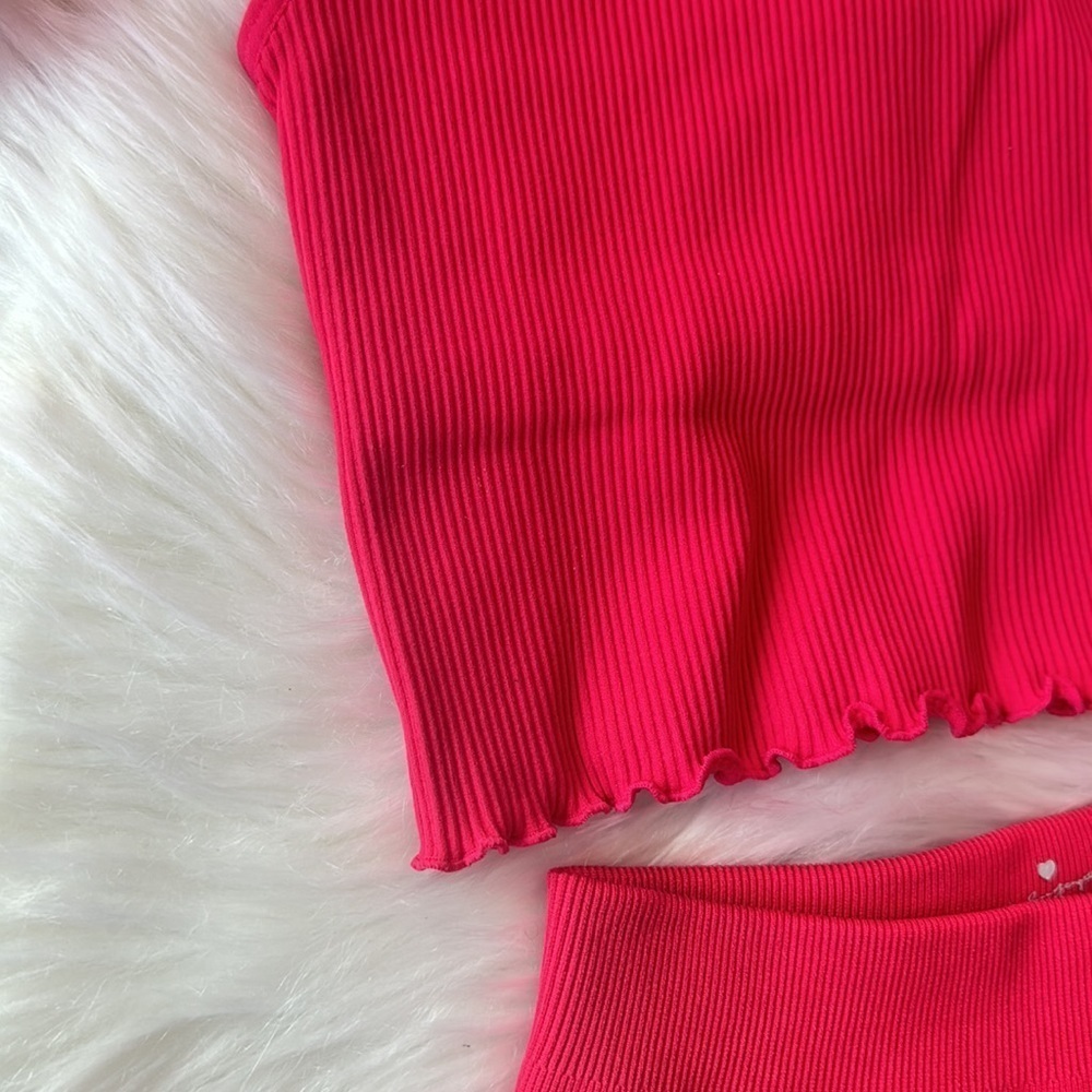 VICTORIA'S SECRET Pink Spiritual Gangster High Waist Biker Short Set - Picture 4 of 5